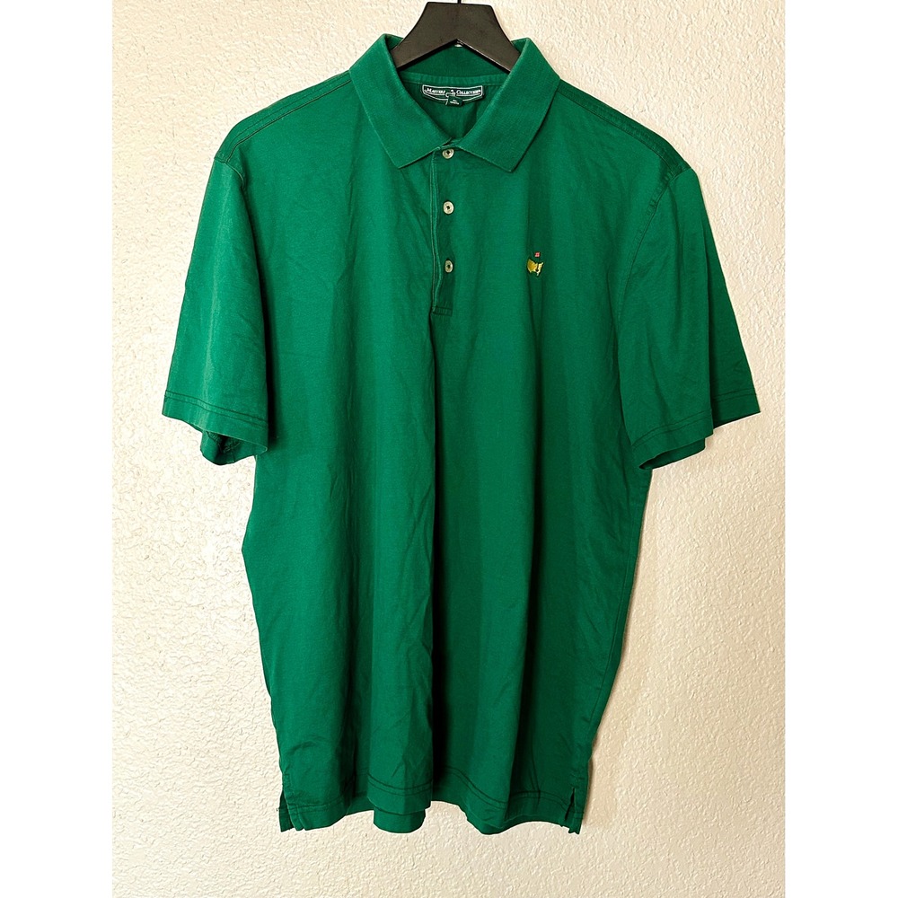 Masters Collection Augusta National Polo Golf Shirt Large Pima Cotton Green